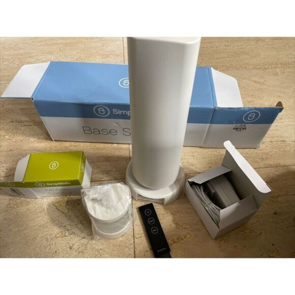 Open Box SimpliSafe Model #BS2000 Base Station, Motion Sensor, Used‎ Remote